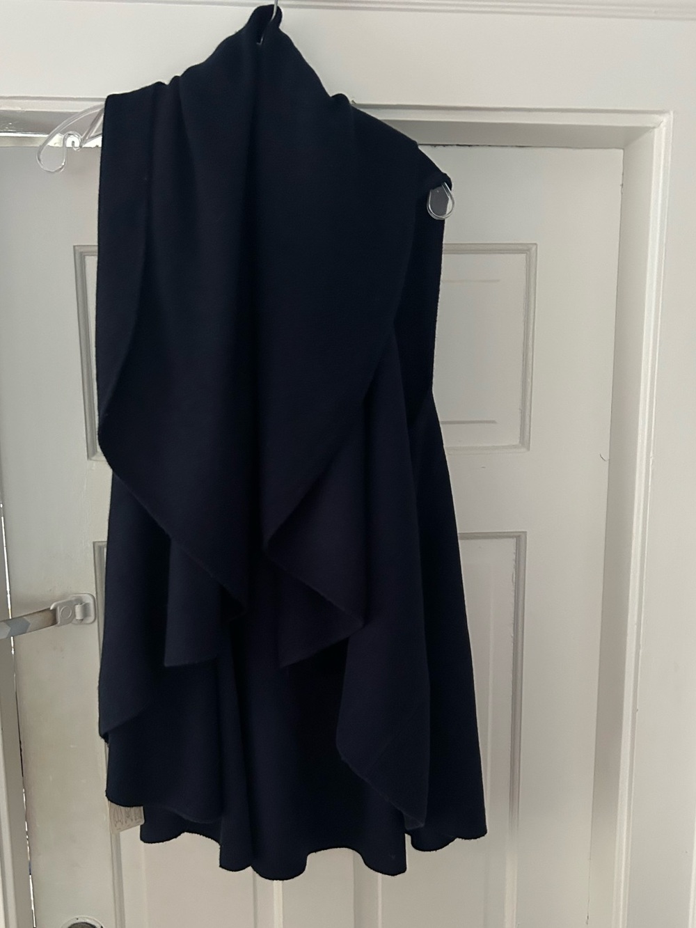 Navy Sweater Shawl Vest